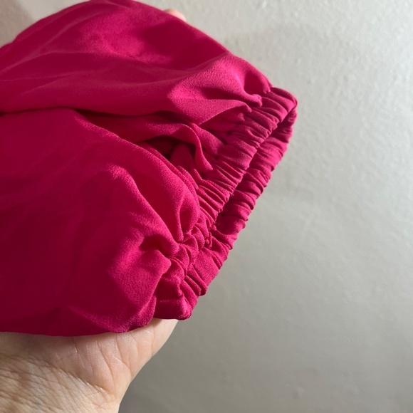 Eloquii Top Women 20 Pink Pullover High Neck Cold Shoulder Puff Sleeve Keyhole - Picture 5 of 13